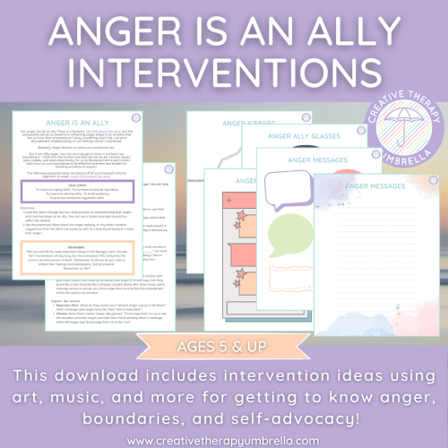 Anger is an Ally: Interventions & Worksheets
